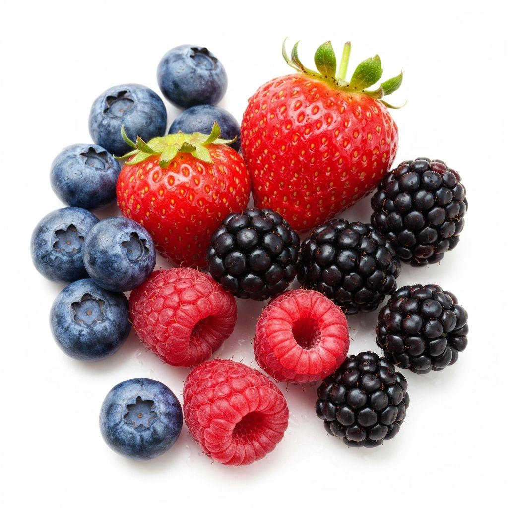 Fresh berries rich in antioxidants