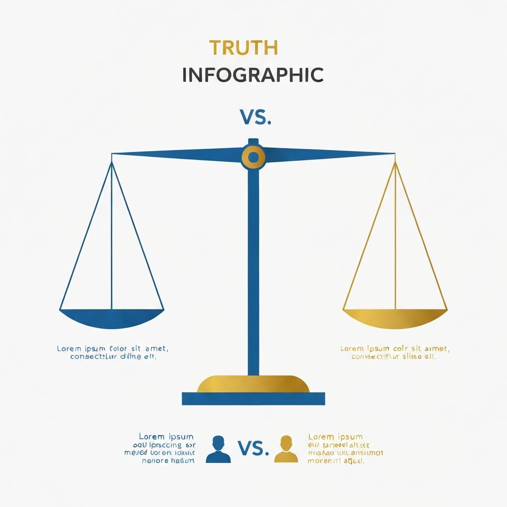 Scientific illustration representing facts and evidence